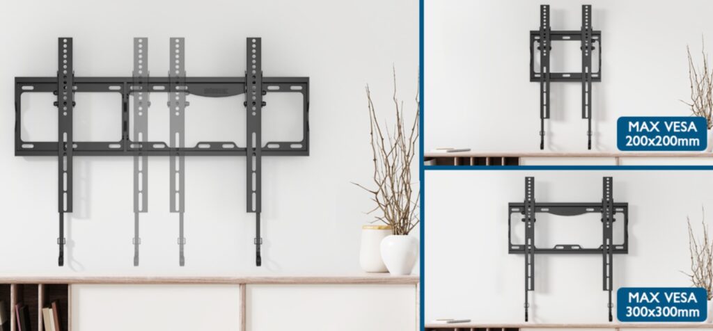 BONTEC Soporte TV Pared para Televisores de 17-86 Pulgadas de LED LCD Plasma, Soporte Pared TV Inclinable con Capacidad de hasta 75 kg, Máx VESA 600x400mm